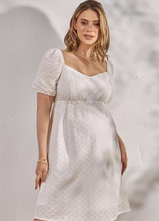 Сукня для вагітних yula mama amadeya dr-24.053 білий l (22202)10 фото