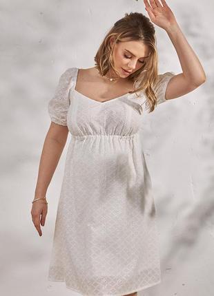 Сукня для вагітних yula mama amadeya dr-24.053 білий s (22200)