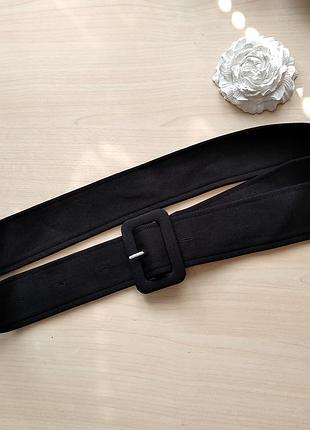 Черный тканый ремень на пряжке, пояс, пасок