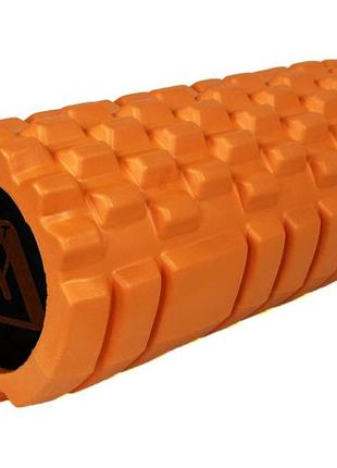Массажный ролик easyfit solid roller v.1.1s 33 см оранжевый