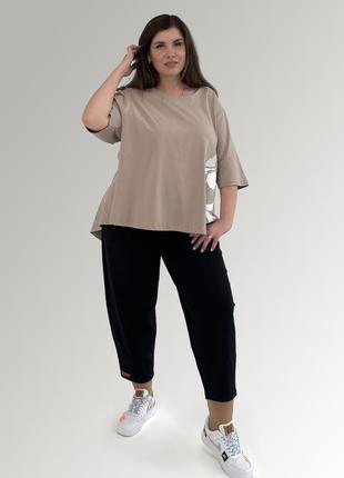 Жіноча туніка hookk design 033_4_58/60 капучіно 58-60