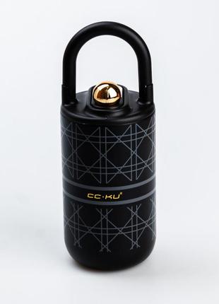 Термокружка з ручкою 400 мл металева чорна shop