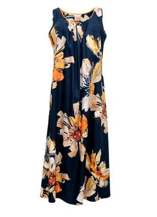 Сорочка нічна cyberjammies cosmo 9799 22 4xl синій з квітковим принтом (5051877462199)