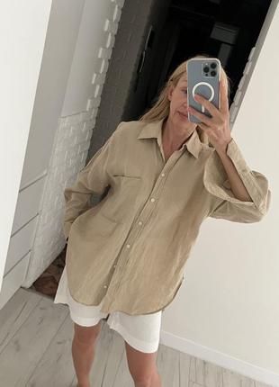 Лляна сорочка zara