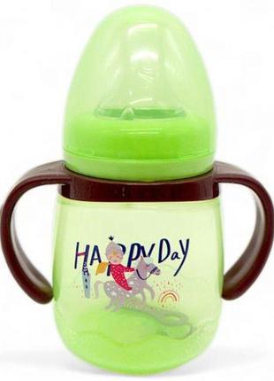 Поїльник з силіконовим носиком, зелений