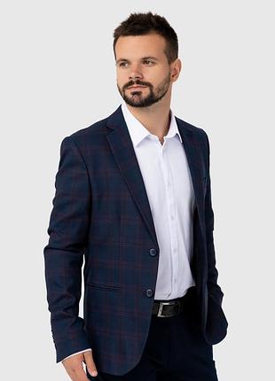 Піджак з візерунком чоловічий redpolo 499 58 синій (2000990038142)