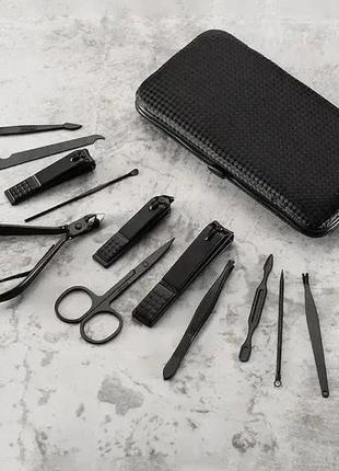 Манікюрний набір для догляду за нігтями, бровами та обличчям на 12 предметів shop