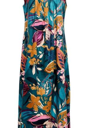 Сорочка нічна cyberjammies maple 9894 22 4xl бірюзовий з принтом кленового листя (5051877463158)