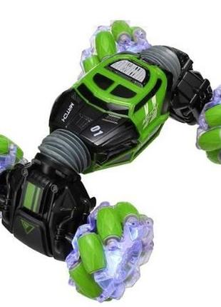 Машинка перевертиш на радіокеруванні skid ding машинка від руху руки управління жестами і пультом зелений