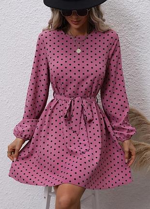 Платье в горошек shein s (без пояса)
