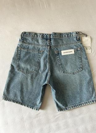 Шорты джинсовые свободного кроя zara голубой 1538/431/4276 фото