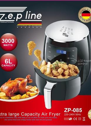 Фритюрниця zepline zp-085 аерофритюрниця без олії 6 л 3000 вт