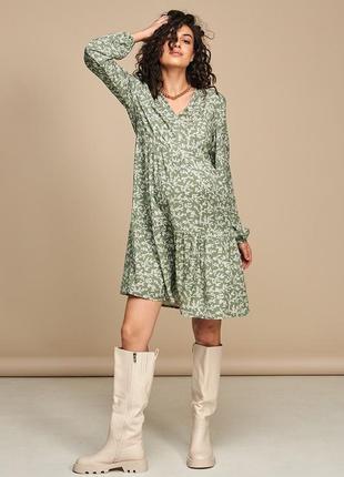 Сукня для вагітних yula mama alicia dr-33.051 оливковий xl (21824)