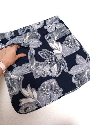 Юбка с карманами лето лён 12/40/48/l