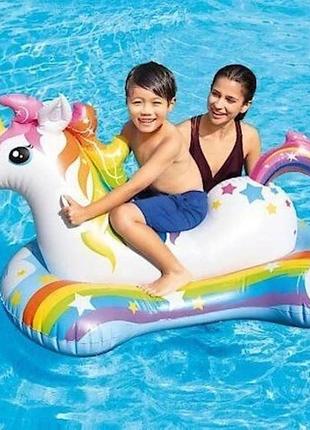 Надувной плотик “единорог” intex 163х86 (57552)
