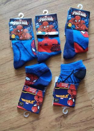Детские носки набор человек паук спайдермен р.23/26 disney