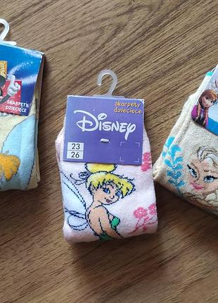 Детские носки набор ледяное сердце эльза фея день р.23/26 disney