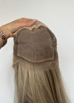 Система замещения волос на маленькую голову, парик натуральный на полной сетке, русый...