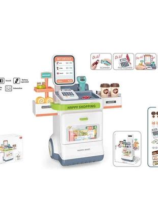 Магазин 668-121 (12) 47 елементів, звук, підсвічування, сканер, продукти, купюри, монети, на батарейках, в