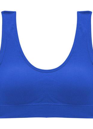 Топ женский в рубчик b01# с не регулируемыми бретелями синий m 70/75 abc gl-55