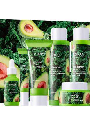 Набір з догляду за обличчям bioaqua niacinome avocado elasticity moisturizing 6 в 1 dm-11