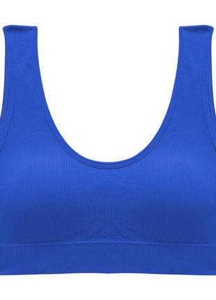 Топ женский в рубчик b01# с не регулируемыми бретелями синий xl 85 abc gl-55