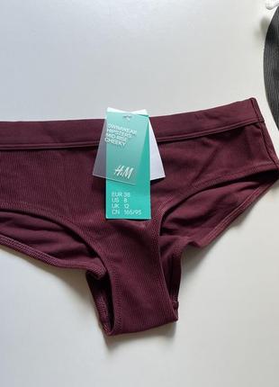 Плавки бордовые в рубчик h&m