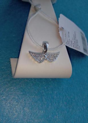 Серебряный подвес кулон крыла ангела