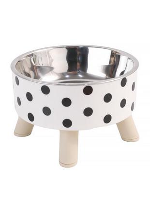 Миска для домашних животных taotaopets 133322 в горошек dm-11