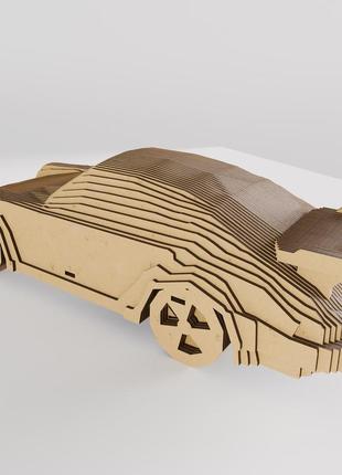 3d пазл дерев'яний sculptura автомобіль порше 911 - 53 деталі4 фото