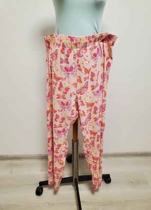 Гарні брендові трикотажні котонові штани піжама батал