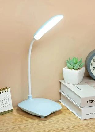 Настольная led лампа на аккумуляторе, портативная светодиодная лампа на гибкой ножке