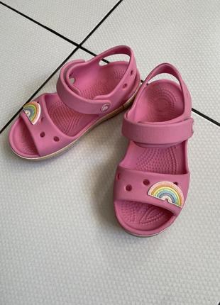 Сандалі крокси crocs рожеві 28 р. c11