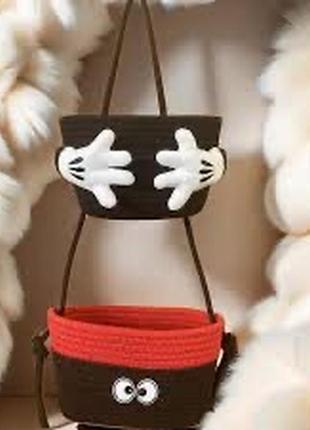 Двоярусна плетена підвісна корзина для зберігання disney