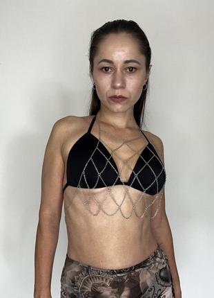 Цепь для тела, бодичейн, body chain портупея