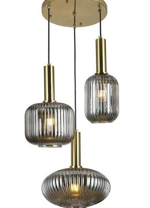 Люстра підвісна на кухню levistella 9163811-3 brz+bk