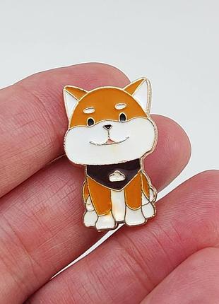 Брошь бижутерная "собачка" эмаль арт. 05333