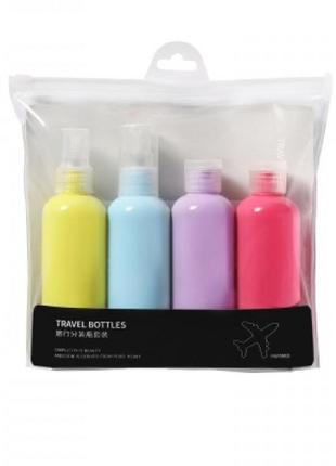 Дорожній набір ємностей для косметики yuemei travel bottles № 2 (100мл / 4 од.)