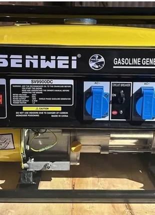 Генератор бензиновый senwei sv9900 на 3,5 квт медная обмотка, однофазный! генератор для дома или офиса!5 фото