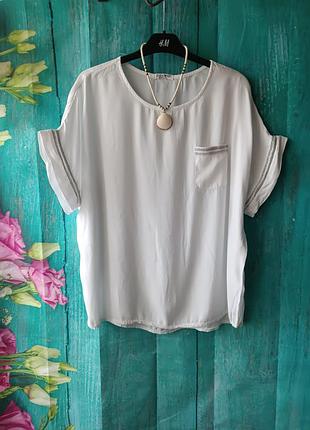 Белая летняя блуза. р 50