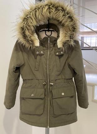 Парка h&m (утепленная) размер 134, 7-9 лет.