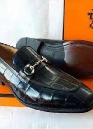 Чоловічі туфлі лофери hermes