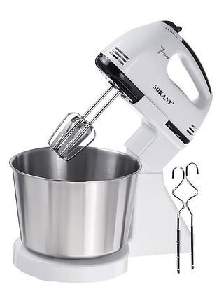 Миксер стационарный sokany cx-6620 stand mixer 250w миксер планетарный