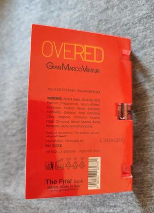Туалетная вода gian marco venturi overed пробник италия