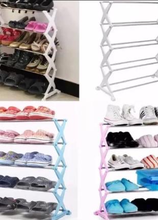 Стійка для зберігання взуття utm shoe rack 5 полиць7 фото