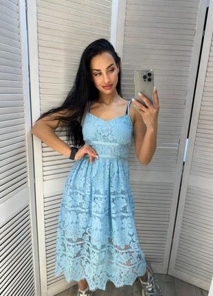 Платье-сарафан под гипюр