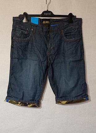 Мужские джинсовые шорты justboy 38 l xl 48 50 52 хлопок летние тонкие