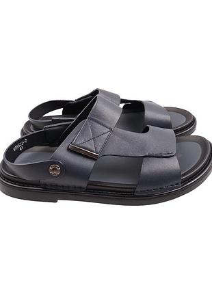 Босоніжки чоловічі brooman сині натуральна шкіра, 40