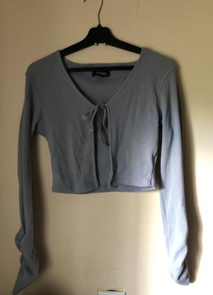 Кардиган топ накидка на завязку в рубчик coquette y2k