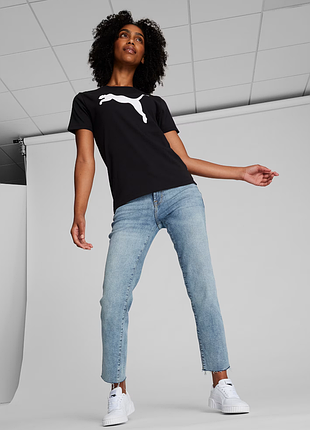 Черная футболка puma essentials big cat logo women's tee новая оригинал из сша